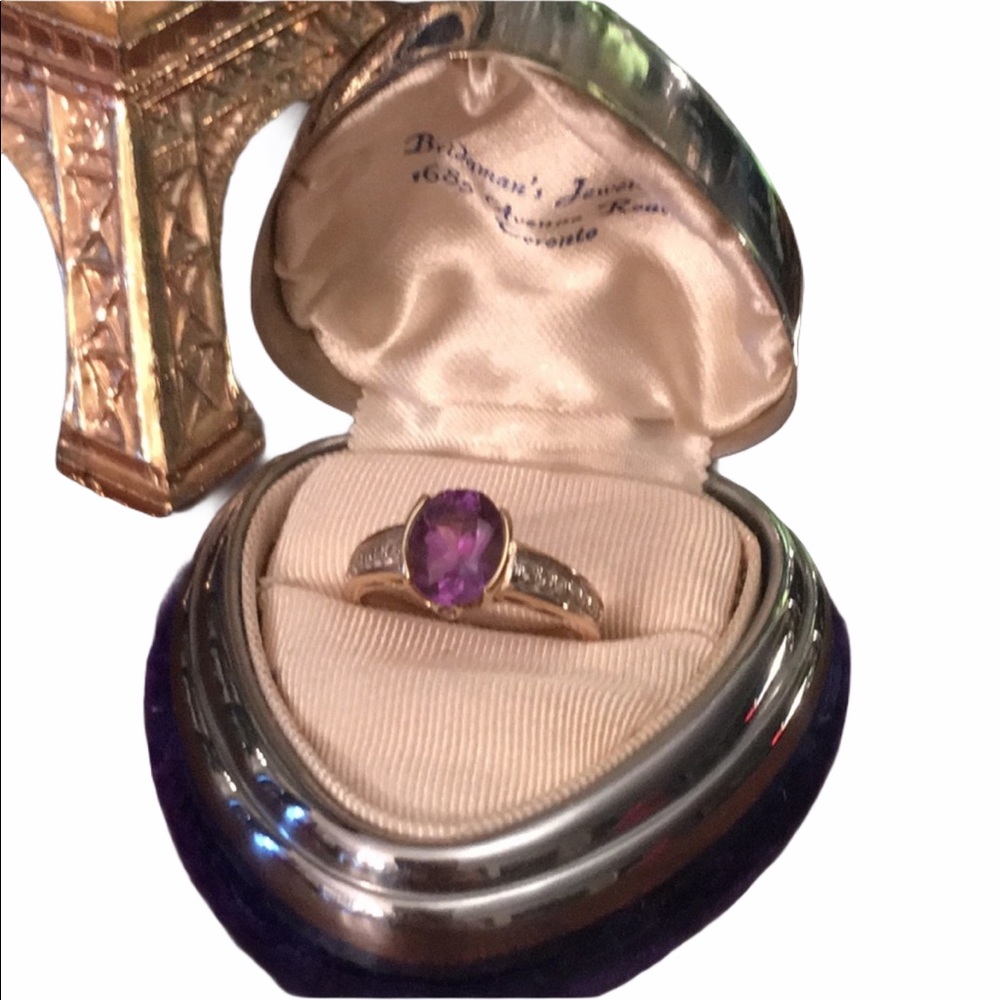 10k Gold Diamond & Amethyst ring w/ appriasal
